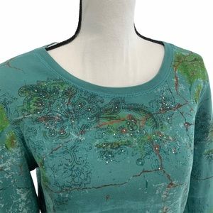 Pendleton Tee Size Medium Rhinestones 100% Cotton